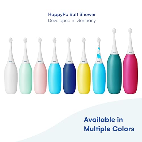 HappyPo The Original XL Butt Shower - Portable Bidet with 50% More Volume - The Easy-Bidet 2.0 Replaces Wet Wipes and Shower Toilet - Portable Bum Spray for Travel - Turquoise