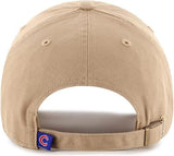 47 Brand MLB Khaki Primary Logo Clean Up Adjustable Strap Baseball Dad Hat Cap, Adult One Size Fits All