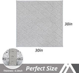 COSY HOMEER Edging Stair Treads Non-Slip Corner Indoor Stair Runners for Wooden Steps,Landing Slip Resistant Stair Rugs Mat for Kids and Dogs,100% Polyester TPE Backing,Grey,30x30 inch