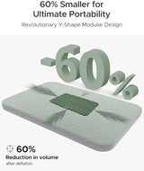 ACACIA 4.3" Thick Self Inflating Sleeping Pad with Foam | Innovative Y-Shaped Telescopic Structure | Ultraportable Camping Mattress | Outdoor Compact Air Mat for Tent Car |