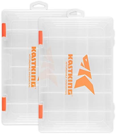 KastKing Tackle Boxes, Plastic Box, Plastic Storage Organizer Box with Removable Dividers - Fishing Tackle Storage - Box Organizer - 2 Packs /4 Packs Tackle Trays - Parts Box