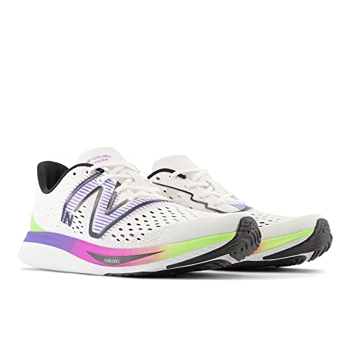 New Balance Women's FuelCell SuperComp Pacer V1 Running Shoe, White/Electric Indigo/Thirty Watt, 8.5 Wide