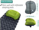 TREKOLOGY Ultralight Inflatable Camping Travel Pillow - ALUFT 2.0 Compressible, Compact, Comfortable, Ergonomic Inflating Pillows for Neck & Lumbar Support While Camp, Hiking, Backpacking