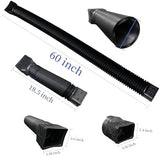 3 pack Flexible Rain Gutter Downspout Extensions,Drain Downspout Extender,Gutter Extension Flexible,Down Spout Drain Extension Pipes,Extendable from 21 to 60 Inches (3pcs black)