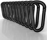 Heavy Duty Carabiner Clip, Steel Carabiners 1100lbs 3" D Shaped Spring Hook Small Clips for Hammocks, Hiking, Keychains, Outdoors and Gym, Dog Leash and Key Ring