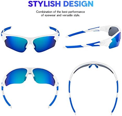 BEACOOL Polarized Sports Sunglasses for Men Women Youth Baseball Fishing Cycling Running Golf Motorcycle Tac Glasses UV400