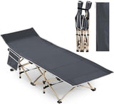 Yaheetech Folding Camping Cot, Portable Military Canvas Sleeping Bed, Outdoor Comfortable Lightweight Bed with Carry Bag for Hiking, Backpack Travel, Home & Office