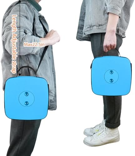 Boreeman Upgraded Collapsible Stool, Square Portable Stool, Lightweight Yet More Sturdy with Load Capacity 400lbs, Perfect for Camping Fishing Hiking BBQ (Square Blue)