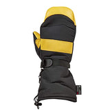 Saranac SA0185 Winter Ski Gauntlet Mitten with Premium Deerskin Leather, Gold/Black