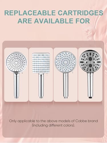Cobbe 4 Pack Replacement Filters for Handheld Shower Head - UPGRADE FILTERING DURATION - Remove Chlorine - Reduces Dry Itchy Skin