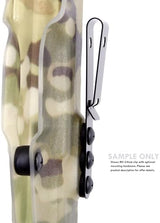 HolsterSmith Universal Metal Belt Clip for Holster Making - (Model 5) - (3-Hole) - (Tactical Black) - (w/SPTHA Mounting Hardware) - (2 Pack)