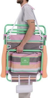 Roxy Beach Chair – Lightweight Folding Chair with Adjustable Recline and Cup Holder – Portable and Durable Chairs for Beach, Camping, or Outdoor Events