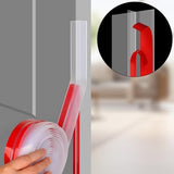 T-Shaped Clear Silicone Seal Strip for Door & Windows Gaps,Weather Stripping Door Seal Strip，20Ft Door Draft Stopper for Side of Door