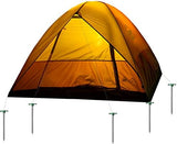 Cheardia 20 Pack Tent Stakes Heavy Duty, 10.25 Inch Yard Stakes Non-Rust Metal Tent Pegs Ground Stakes Tent Spikes for Camping Patio, Garden, Canopies, Grassland, Outdoor,Green