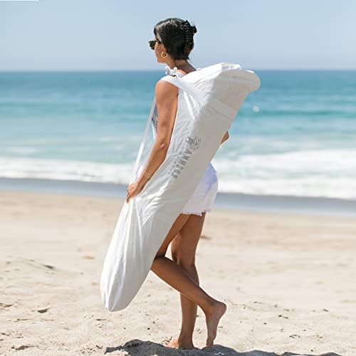 AMMSUN Beach Cabana with Fringe, 6'×6' Boho Beach Canopy with Tassels, Easy Set up & Premium Wood Pole, Cabana Tent with Sand Pockets, Instant Sun Shade for Sand, Garden, Patio, Elegant White