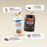 Snap Supplements Prostate Health Support Supplement Bundle with Nitric Oxide Booster – 90 Capsules & 60 Capsules