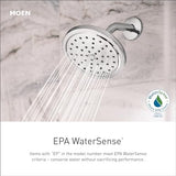 Moen 26100EP Engage 3.5-inch Six-Function Removable Handheld Showerhead with Eco-Performance and Magnetic Docking System, Chrome