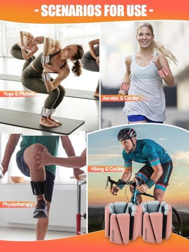 Wrist Ankle Weights Set of 2(1 lb/2 lbs Each) Adjustable Weights Training Intensity for Strength Training Walking Running Yoga Pilates Jogging for Women Men