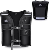 Running Vest for Women Men, Reflective Hydration Vest with Adjustable Waistband & Phone Pocket, Lightweight Breathable Running Water Vest for Jogging Hiking Trail Cycling and Marathon Race