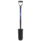 WIKER Spade Shovel,Sharp Shooter Shovel,Shovels for Digging,Planting,Trenching,Gardening,Drain Spade with Fiberglass Handle Heavy Duty,Blue,45 inches