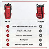 AOLEBA Arborist Rope Storage Bag Tree Climbing Rock Rope Bucket Backpack Rope Storage Bag Large Capacity 1680D Thicken Nylon Material with Hand Straps, Side Pockets