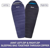 Down Sleeping Bag for Adults 0°F 10°F 15°F 20°F Backpacking Sleeping Bag for Cold Weather with Compression Sack