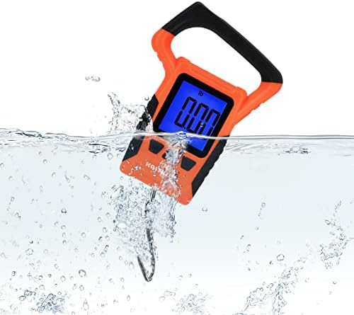 KastKing Fish Scale, WideView Floating Waterproof Digital Scale, 2.5” Large LCD Display, 110lb Capacity, Multi-Mode Pound/Ounces & Kilograms, Stores up to 9 Weights, Fishing Gifts for Men