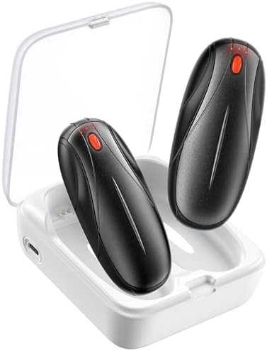 Hand Warmers Rechargeable 2 Pack, 14000mAh Electric Hand Warmers with Charging Case, Quick Charge Portable Heater,Gifts for Christmas, Winter, Outdoor, Camping, Hunting Accessories