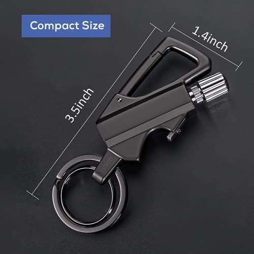 YUSUD 2 Pack Permanent Match Infinity Lighter with Multitool Keychain Bottle Opener, Reusable Waterproof Match Strike Anywhere, Forever Flint Fire Starter for Outdoor Survival, for Men