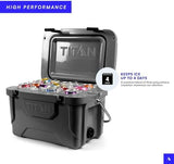 Titan Hard Ice Chest Cooler Roto Cooler with Microban Protection and Deep Freeze Insulation
