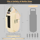 icolor Magnetic Gym Bag Water Bottle Carrier Holder with Phone Pockets & Shoulder Strap,5 Built-in Magnets Gym Bottle Pouch Sleeve,Magnetic Bag Gym Accessories Organizer for Men Women