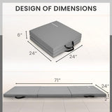 BalanceFrom Folding Gymnastics Mat Home Gym Floor Tumbling Equipment, Multicolor