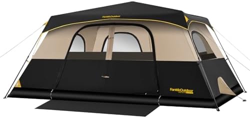 FanttikOutdoor Camping Tent 4/6/8/10 Person Instant Cabin Tent Setup in 60 Seconds with Rainfly & Windproof Portable with Carry Bag for Family Camping & Hiking