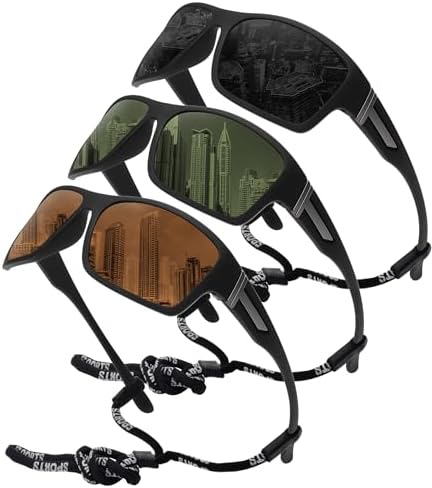 STORYCOAST Polarized Sports Sunglasses for Men Women Unbreakable Frame Cycling Fishing Driving