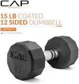 CAP Barbell Coated Hex Dumbbell Weight | Multiple Options