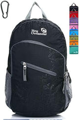 Outlander Packable Handy Lightweight Travel Hiking Backpack Daypack, Black