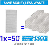 UBeesize 12x24x1 Reusable Electrostatic Air Filter HVAC AC Furnace Filter,MERV 8,Washable, Lasts a Lifetime,Permanent Air Filter,Breathe Fresher,Home And Office(Actual Size:11.38x23.38x0.82 Inch)