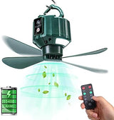DUKUSEEK Portable Ceiling Fans with Remote Control, Power Bank, USB Battery Operated Camping Fan with Hanging Hook for Canopy Tents, Emergency Survival