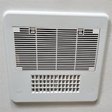 For Dometic 3104928.019 RV Air Conditioner Grille Replacement, AC Vent Cover, RV Cooling System Accessory, Duo-Therm Replacement Air Conditioner Vent Cover with Filter Pads, Polar White, 14.1" x 7.7"