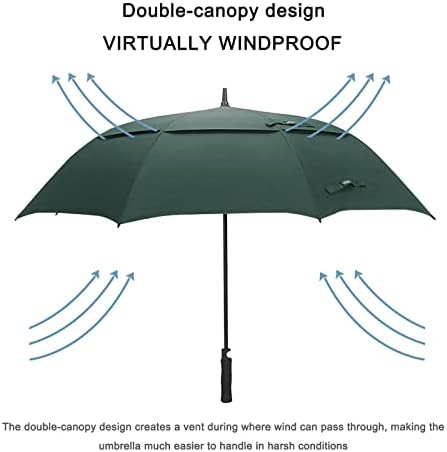G4Free 47/54/62/68 Inch Automatic Open Golf Umbrella Oversize Extra Large Double Canopy Vented Windproof Waterproof Stick Umbrellas
