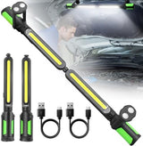 SYLSTAR Work Light for Mechanic, 2400LM LED, 4400mAh Rechargeable, Magnetic, Underhood Work Light with Hooks for Car Repairing/Inspection/Garage/Workshop/Emergency
