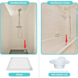 25 Pack, Disposable Shower Drain Hair Catcher Mesh Stickers, 6 inch, Square