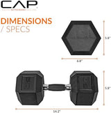 CAP Barbell Coated Dumbbell Weight | Multiple Options Pairs & Sets