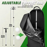 Golf Travel Bags for Airlines with Adjustable Support Rod and Detachable Shoulder Straps, Soft Foldable Golf Club Travel Covers, 900D Heavy Duty Oxford -Universal Size