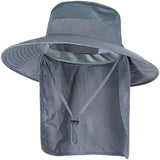 Sun Hats for Men Women Fishing Hat UPF 50+ Breathable Wide Brim Bucket Hats Summer UV Protection Safari Hat with Neck Flap