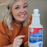 Clean-eez - Grout-eez Super Heavy-Duty Grout Cleaner Easy and Effective. Destroys Dirt and Grime with Ease. Safe for Colored Grout. Single Bottle and Handheld Options Available. 32 Ounce