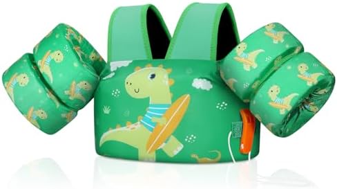 MoKo Toddler Swim Vest for Kids, 20-66 lbs, Arm Floaties with Adjustable Straps, Nylon Material, Swim Vest for Toddlers Learning to Swim
