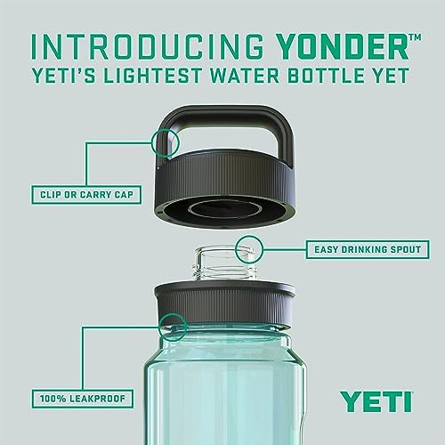 YETI Yonder Water Bottle with Yonder Chug Cap, Lightweight, Leakproof and BPA-Free