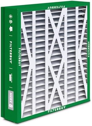 Filterbuy 21x23.5x5 Air Filter MERV 8 Dust Defense (2-Pack), Pleated HVAC AC Furnace Air Filters Replacement for Trane Perfect Fit & American Standard (Actual Size: 20.00 x 23.09 x 4.97 Inches)