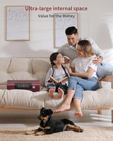 Gun Safe,Biometric Gun Safe for Pistols 3-Ways unlock Fingerprint Digital PIN Key Unlock with Voice,Lock box for Cloakroom living room Bedroom Nightstand and Car BILLCONCH - Burgundy Red